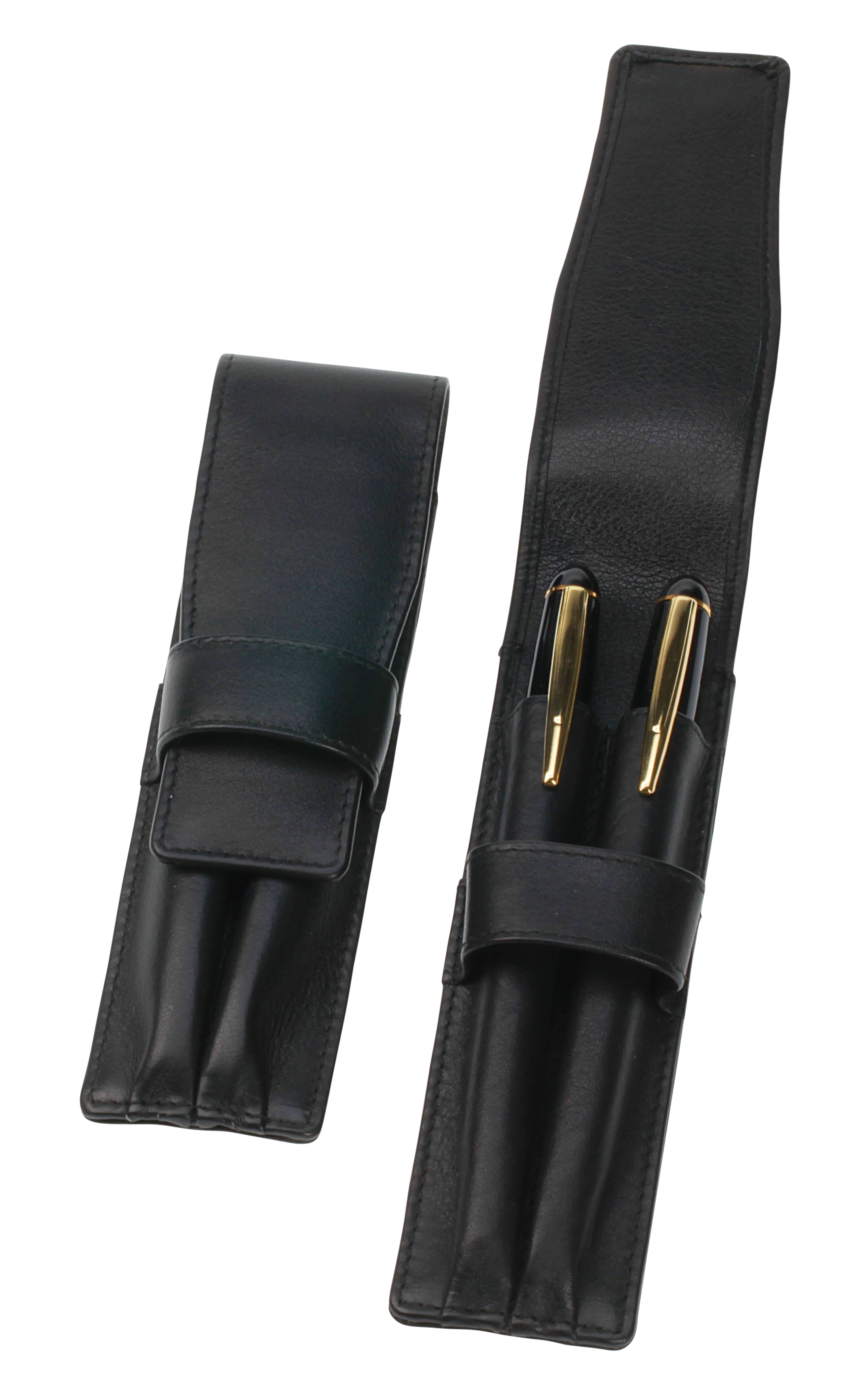 Stift-Etui mit Lasche, schwarz Stift-Etui mit Lasche, schwarz