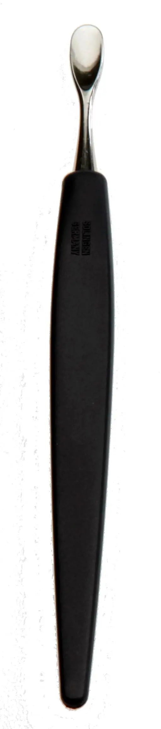 cuticle pusher, stainless steel, mirror polished, black handle cuticle pusher, stainless steel, mirror polished, black handle