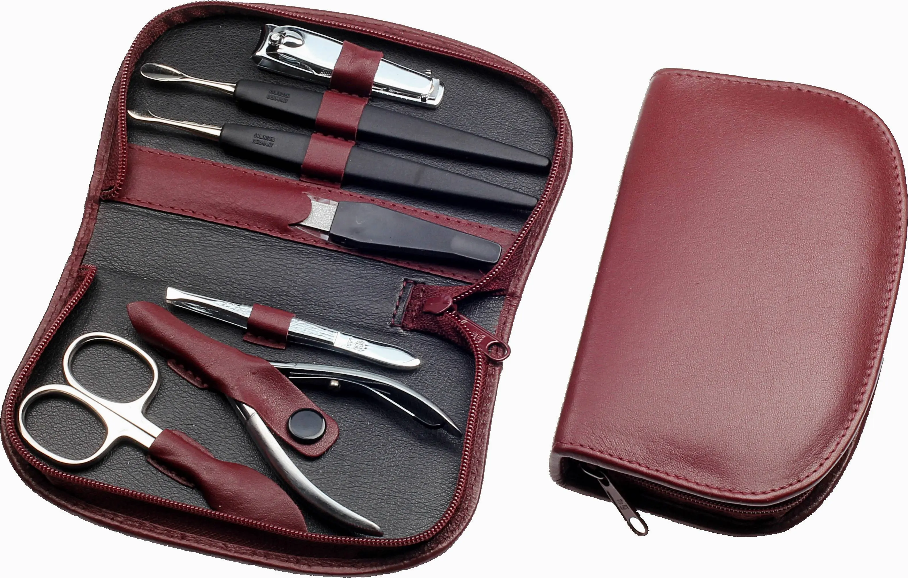 manicure set, bordeaux