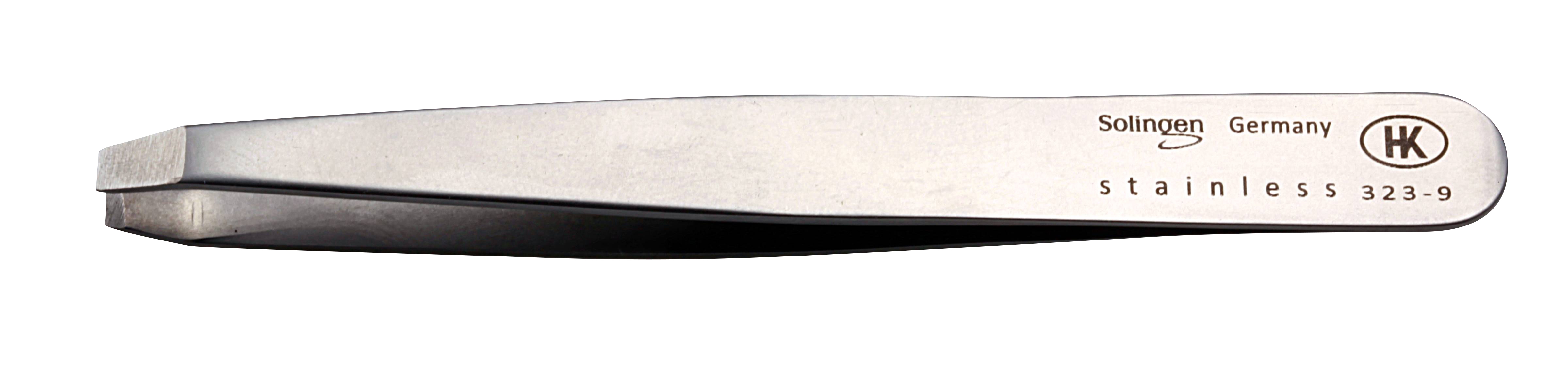 Pinzette, gekröpft, 90 mm, breites Modell, rostfrei-edelmattiert Pinzette, gekröpft, 90 mm, breites Modell, rostfrei-edelmattiert