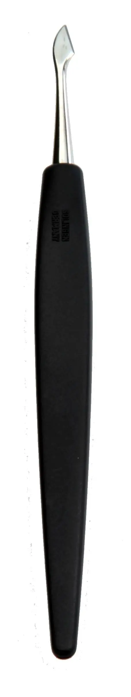 nail knife, stainless steel, mirror polished, black handle