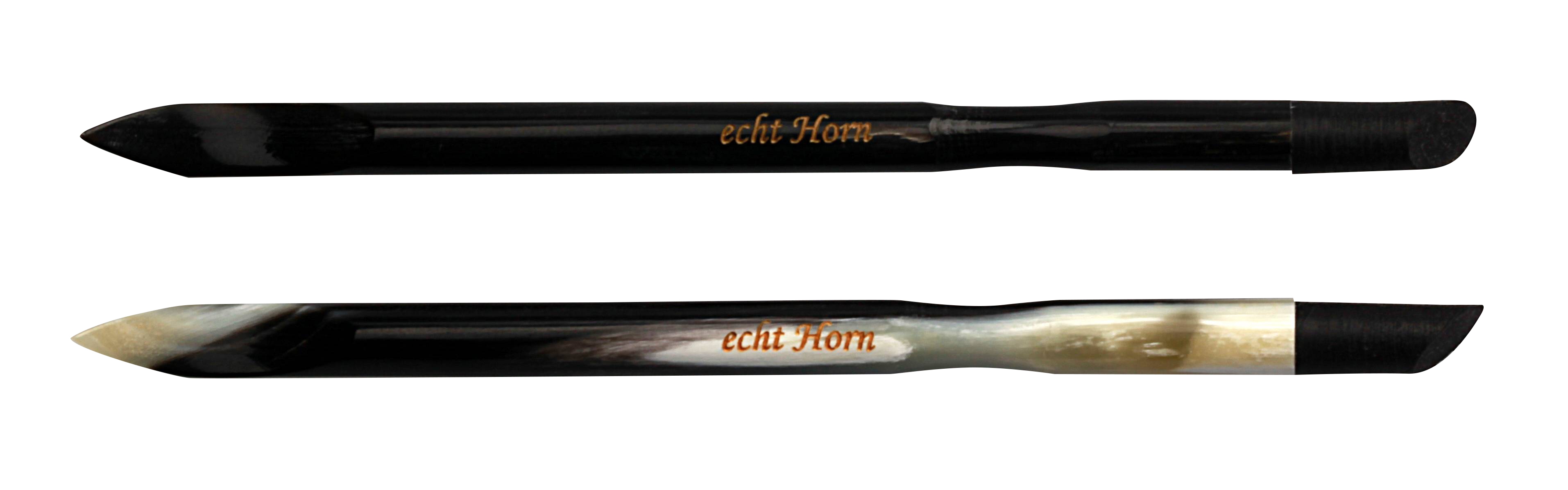 Manicure-Hufstab mit Gummi, "echt Horn", handgedrechselt Manicure-Hufstab mit Gummi, "echt Horn", handgedrechselt