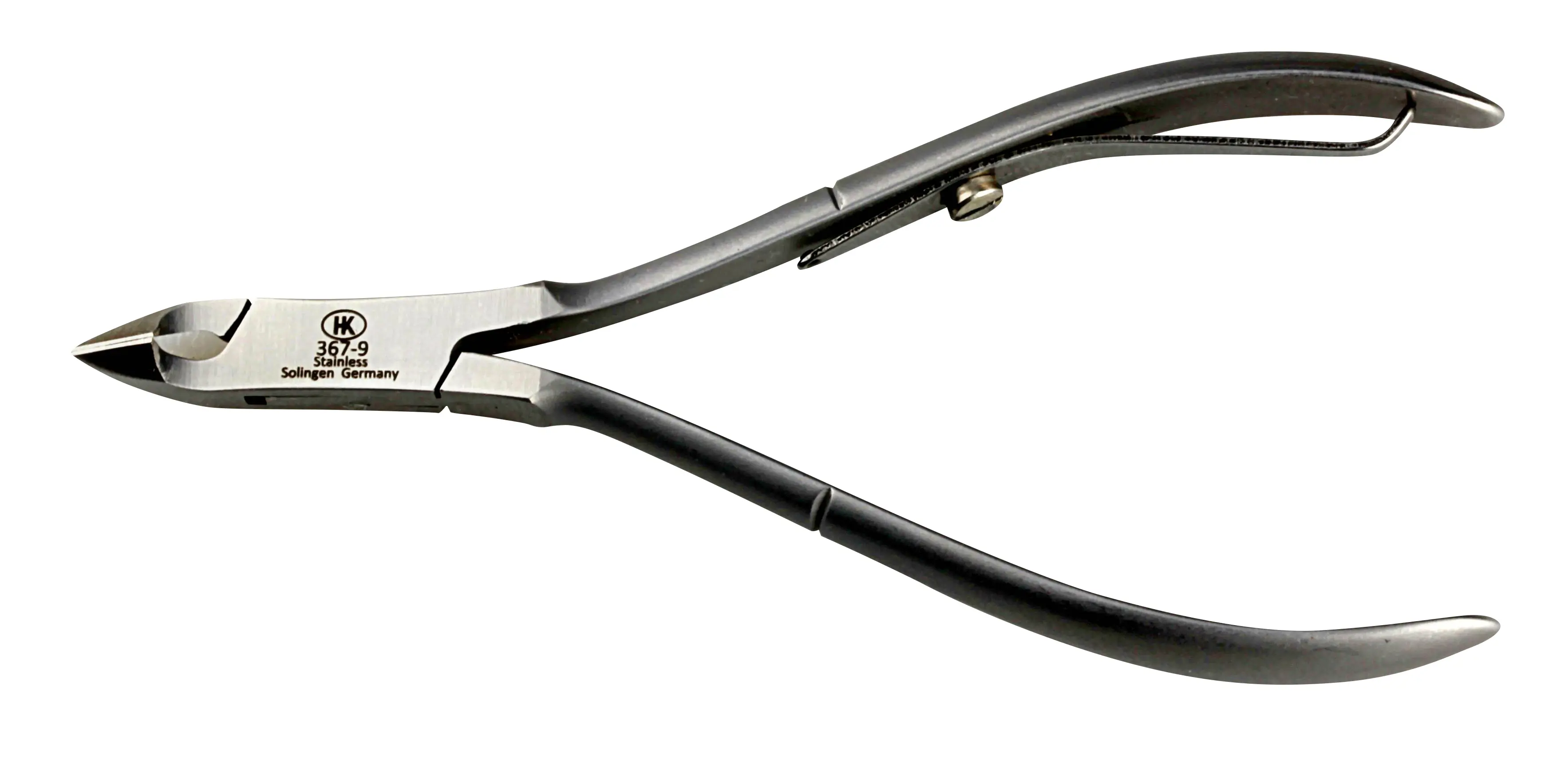 Hautzange,105 mm, durchgesteckt, Drehfeder, rostfrei-edelmattiert Hautzange,105 mm, durchgesteckt, Drehfeder, rostfrei-edelmattiert