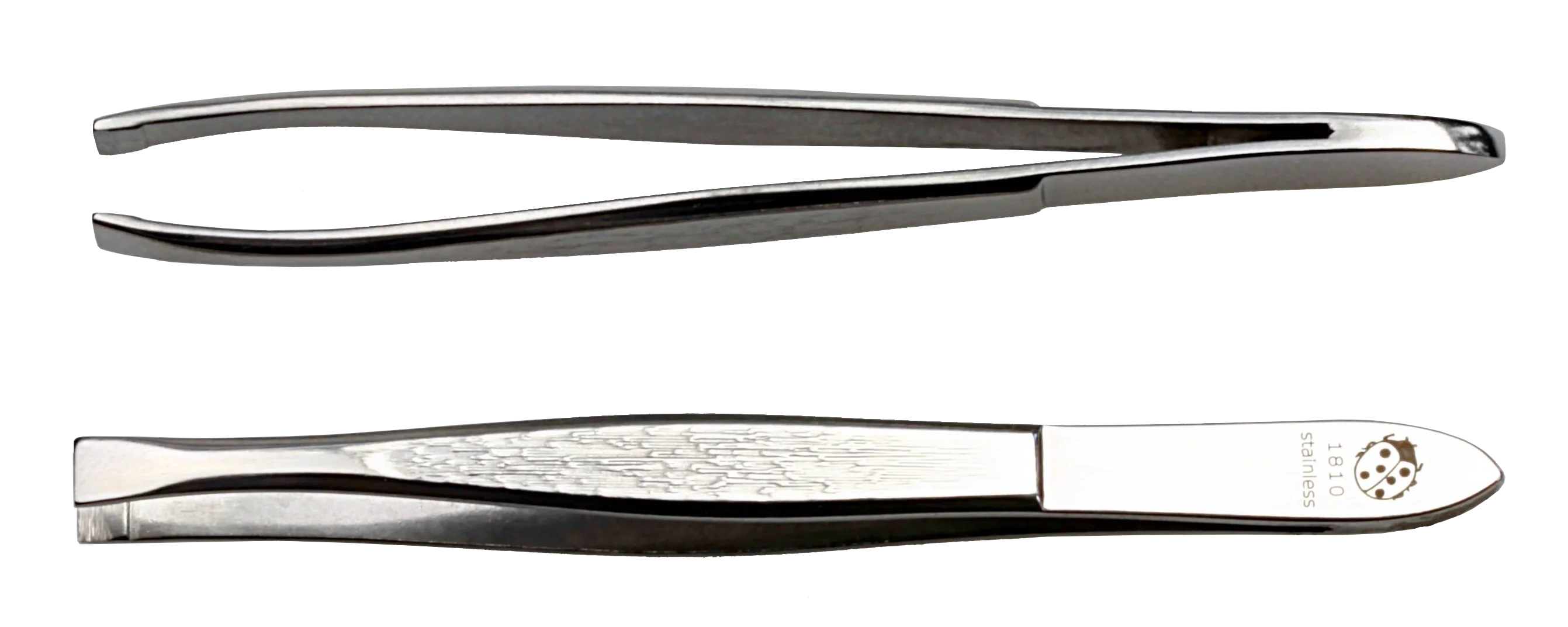 tweezer, 80 mm, straight, stainless steel, mirror polished