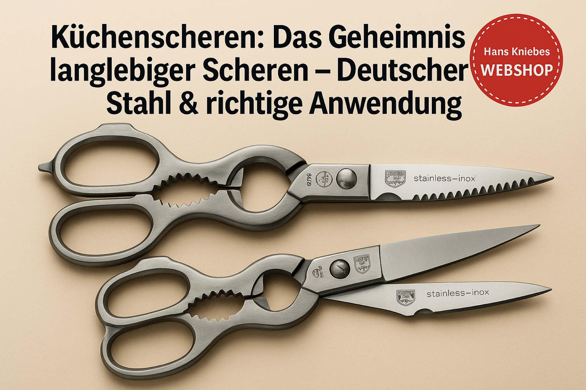 Küchenscheren: Das Geheimnis langlebiger Scheren – Deutscher Stahl & richtige Anwendung