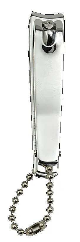 Nagelknipser mit Kette und Feile, verchromt, 60 mm Nagelknipser mit Kette und Feile, verchromt, 60 mm