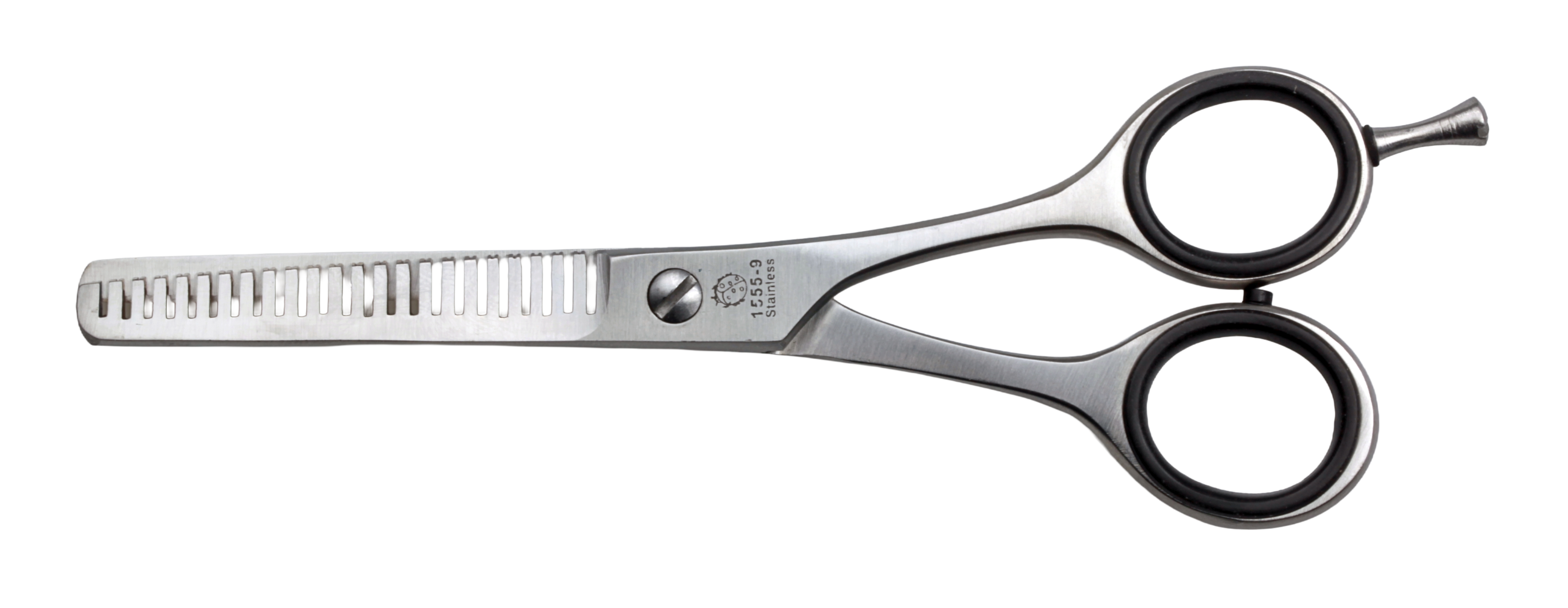 Effilierschere, 6", rostfrei, edelmattiert, mit Fingerhaken