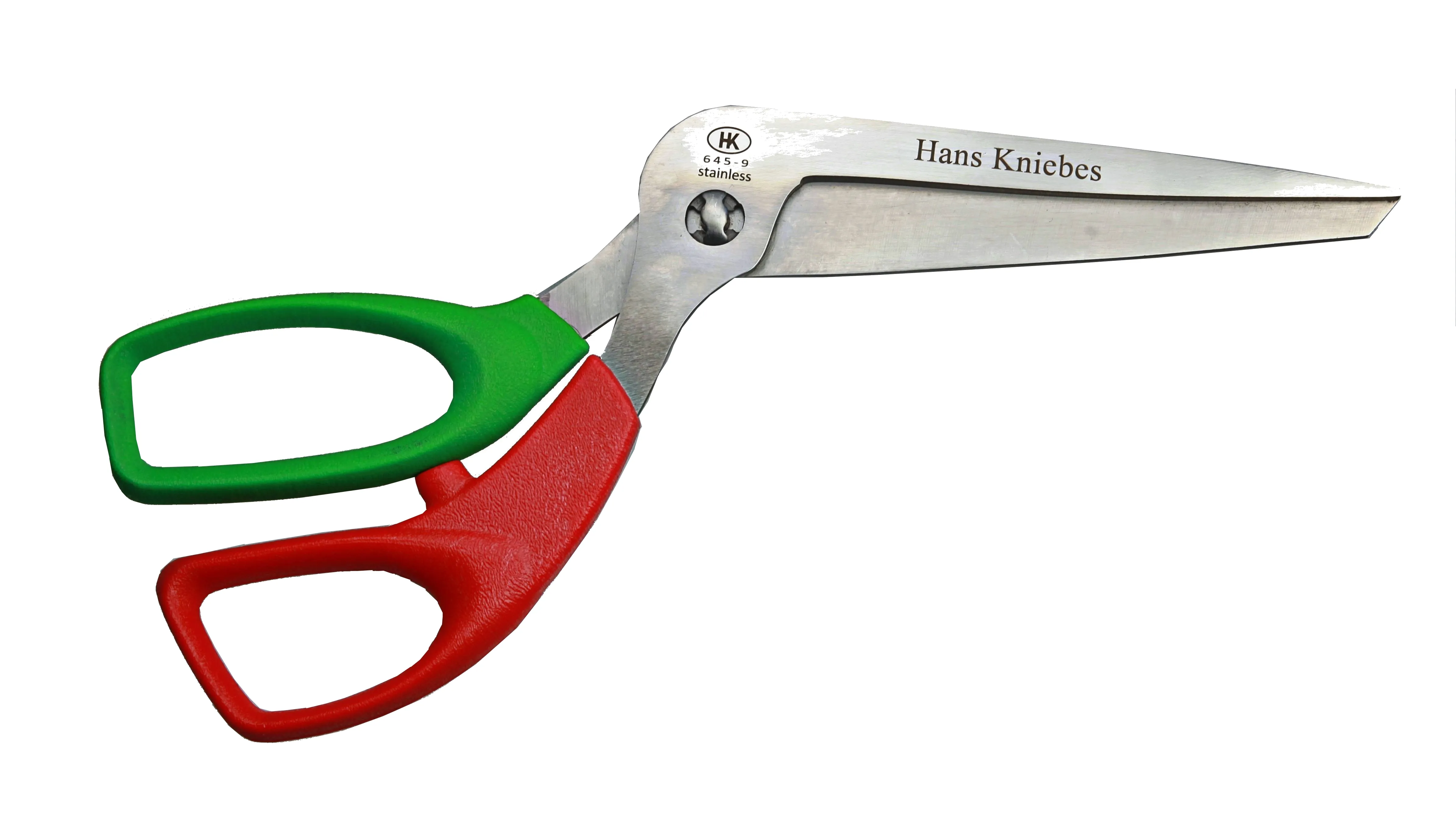 pizza scissors, 10", STAINLESS, plastic finger rings (red/green) pizza scissors, 10", STAINLESS, plastic finger rings (red/green)