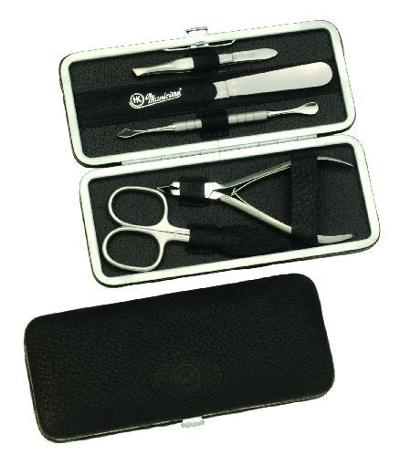 Manicure-Etui, Rahmen: 5-tlg. Bestückung, rostfrei; Amalfi-Vollrindleder, schwarz Manicure-Etui, Rahmen: 5-tlg. Bestückung, rostfrei; Amalfi-Vollrindleder, schwarz