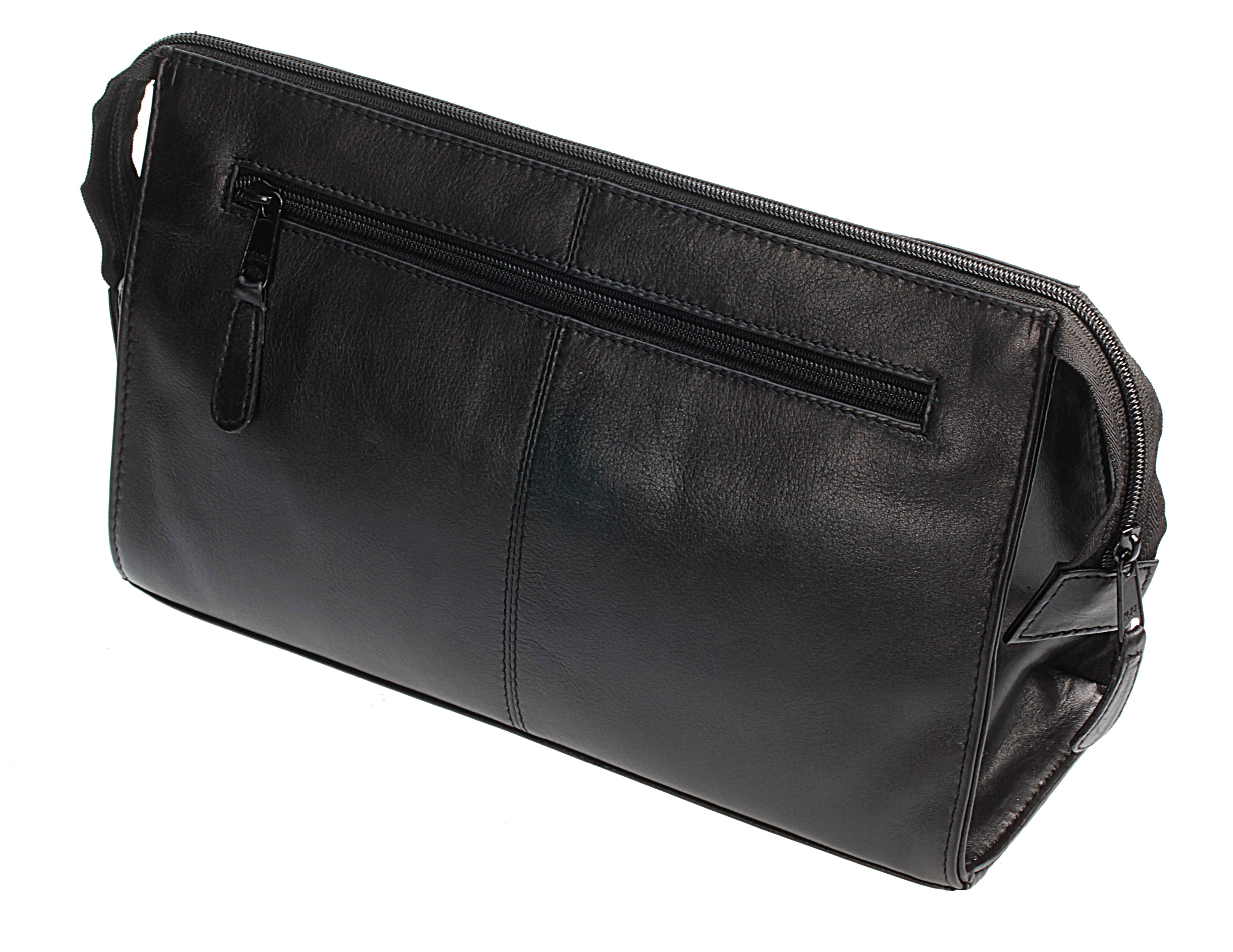 Kulturtasche: Nappa-Schafleder, schwarz Kulturtasche: Nappa-Schafleder, schwarz