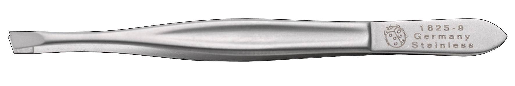Pinzette, 80 mm, schräg, rostfrei-edelmattiert Pinzette, 80 mm, schräg, rostfrei-edelmattiert