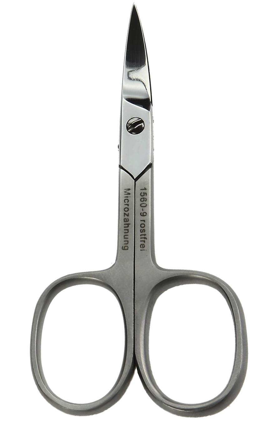 Nagelschere, 90 mm, gebogen, microgezahnt, rostfrei-edelmattiert Nagelschere, 90 mm, gebogen, microgezahnt, rostfrei-edelmattiert