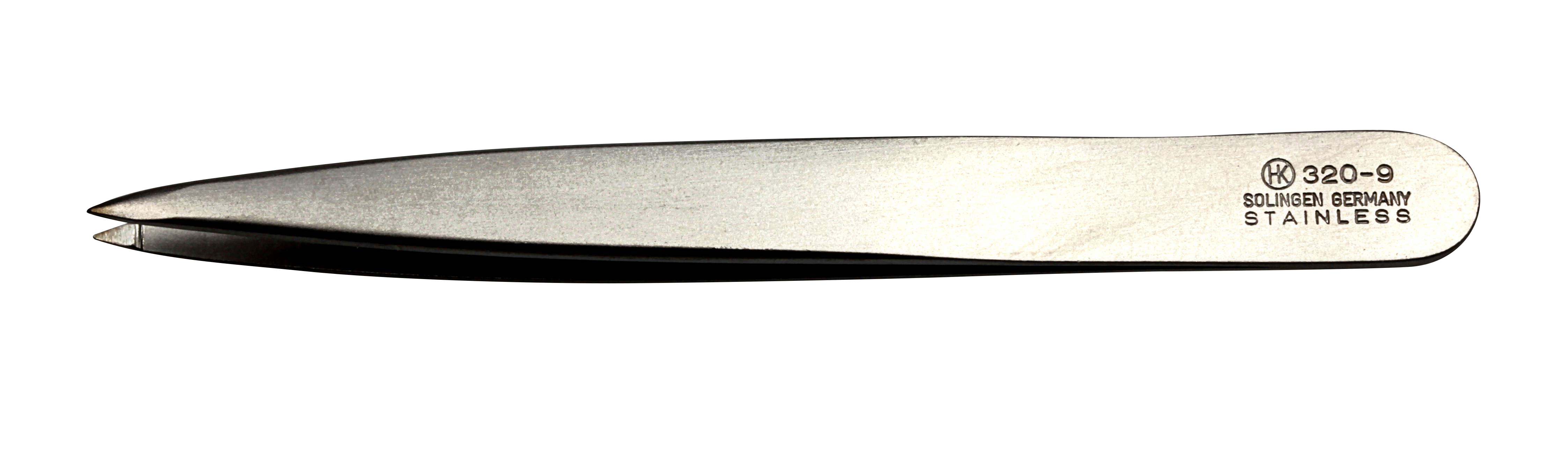 Pinzette, spitz, 90 mm, breites Modell, rostfrei-edelmattiert Pinzette, spitz, 90 mm, breites Modell, rostfrei-edelmattiert