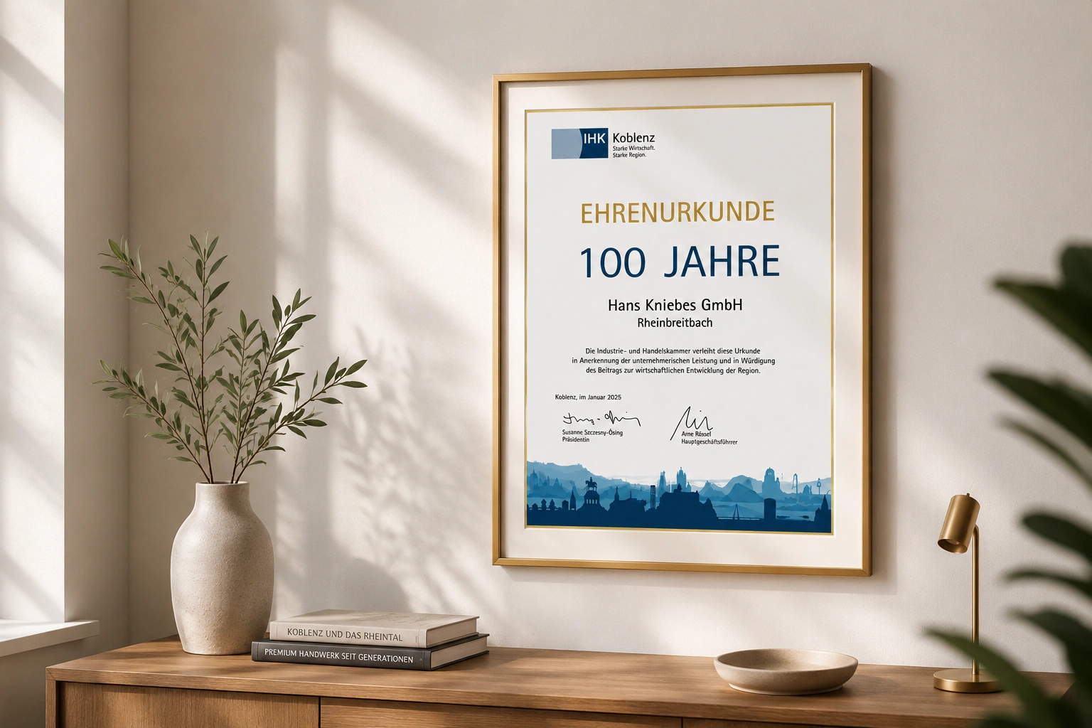 Ein Jahrhundert Präzision: Wir wurden von der IHK Koblenz für 100 Jahre deutsche Handwerkskunst ausgezeichnet